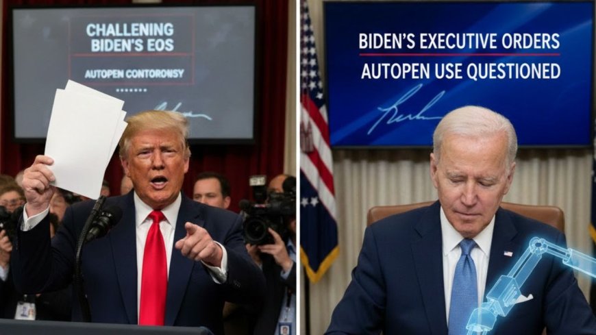 Trump Challenges Biden’s Executive Orders: Autopen Controversy Explained - Bio Points New