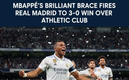 Mbappé’s Brilliant Brace Fires Real Madrid to 3-0 Win Over Athletic Club - Bio Points News