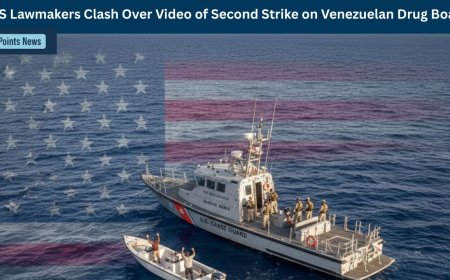 Create an image i upload both pic use " US Lawmakers Clash Over Video of Second Strike on Venezuelan Drug Boat - Bio Points News