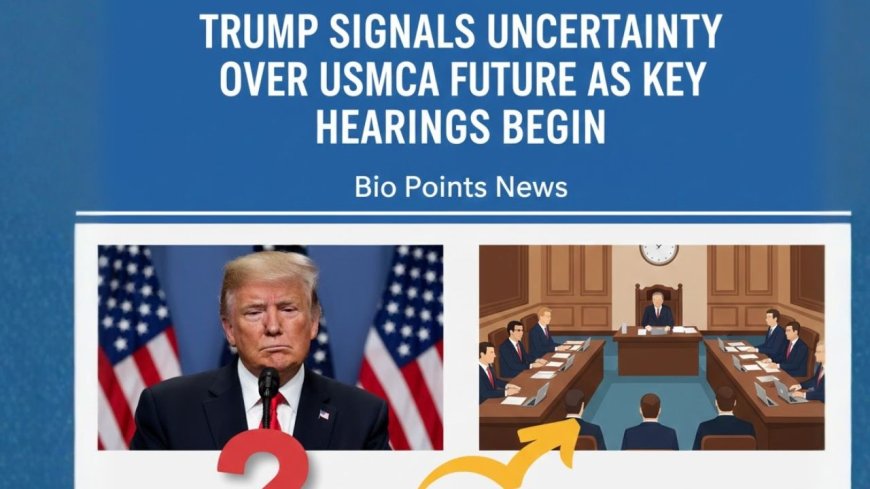 Trump Signals Uncertainty Over USMCA Future as Key Hearings Begin - Bio Points News