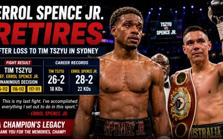 Errol Spence Jr. Retires After Loss to Tim Tszyu in Sydney