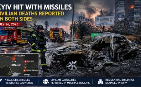 Kyiv Hit With Missiles as Civilian Deaths Reported on Both Sides