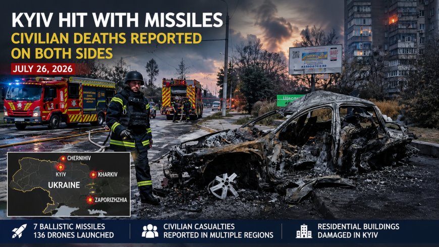Kyiv Hit With Missiles as Civilian Deaths Reported on Both Sides
