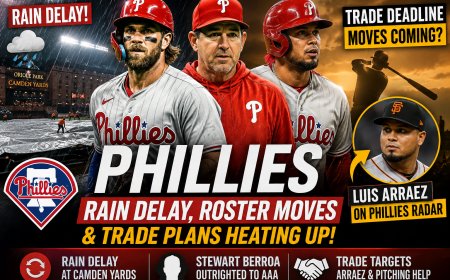 Phillies Balance Rain Delay, Roster Moves and Trade Plans