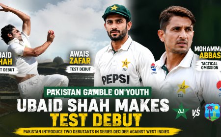Ubaid Shah Makes Test Debut as Pakistan Gamble on Youth