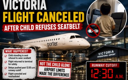 Victoria Flight Canceled After Child Refuses Seatbelt