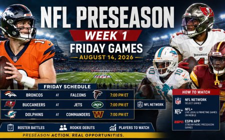NFL Preseason Week 1: Friday Games and What to Watch