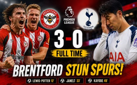 Brentford vs Tottenham: Brentford Shock Spurs 3-0