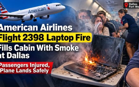 American Airlines Flight 2398 Laptop Fire Fills Cabin at Dallas