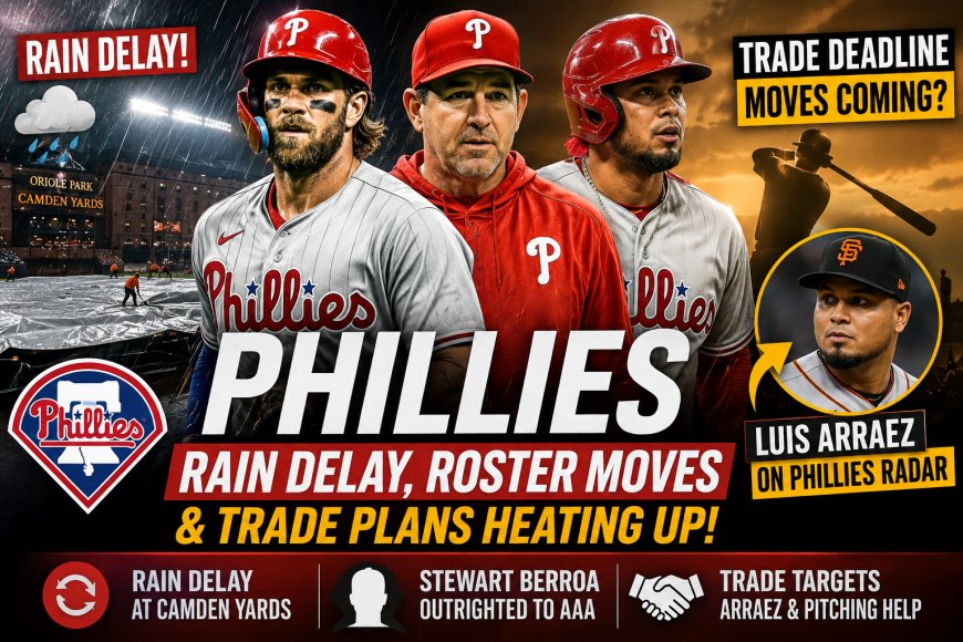 Phillies Balance Rain Delay, Roster Moves and Trade Plans