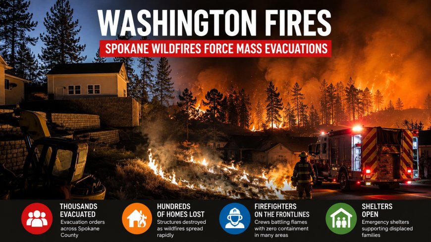 Washington Fires Update: Spokane Wildfires Force Mass Evacuations