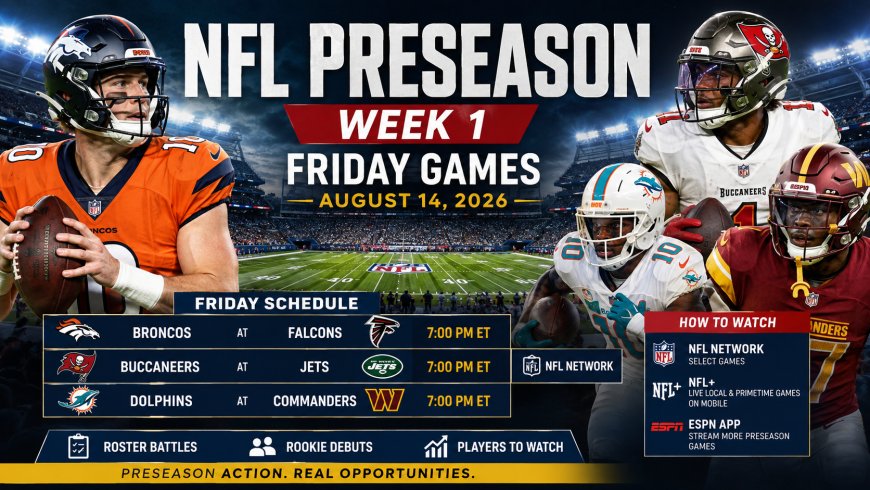 NFL Preseason Week 1: Friday Games and What to Watch