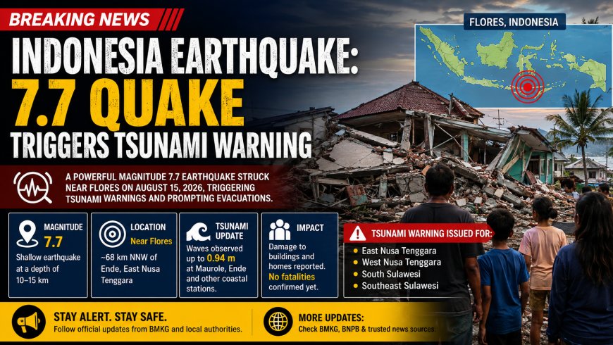 Indonesia Earthquake: 7.7 Quake Triggers Tsunami Warning