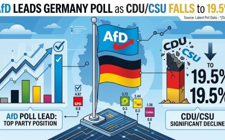 AfD Leads Germany Poll as CDU/CSU Falls to 19.5%