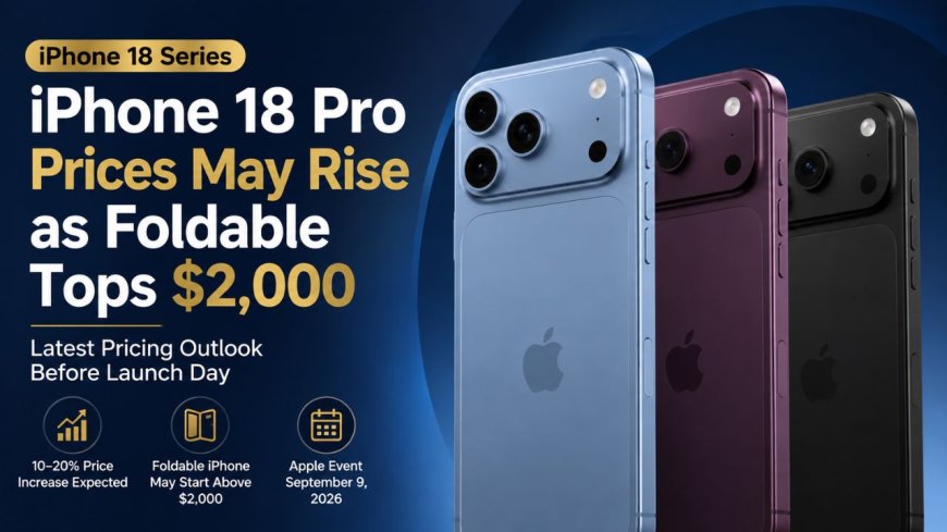 iPhone 18 Pro Prices May Rise as Foldable Tops $2,000